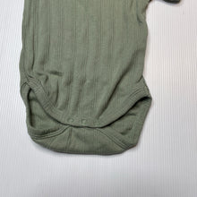 Load image into Gallery viewer, Unisex Nature Baby, khaki organic cotton bodysuit / romper, EUC, size 000,  