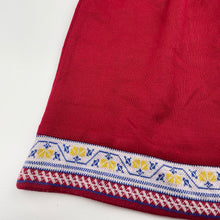 Load image into Gallery viewer, Girls red, wool blend knit skirt, elasticated, W: 23.5cm unstretched, L: 37cm, EUC, size 3-5,  