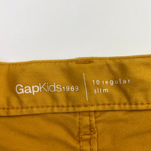 Load image into Gallery viewer, Boys GAP, mustard stretch cotton pants, adjustable, Inside leg: 61cm, GUC, size 10,  