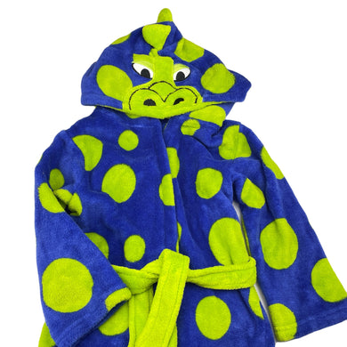 Boys fleece, dressing gown / bath robe, no labels, L: 61cm, shoulder to cuff: 35cm, GUC, size 3-5,  