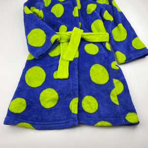 Boys fleece, dressing gown / bath robe, no labels, L: 61cm, shoulder to cuff: 35cm, GUC, size 3-5,  