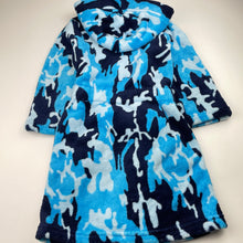 Load image into Gallery viewer, Boys fleece, dressing gown / bath robe, no size, L: 61cm, shoulder to cuff: 35cm, GUC, size 3-5,  