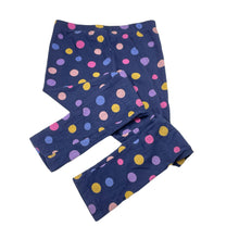 Load image into Gallery viewer, Girls KID, navy spotted leggings, Inside leg: 45cm, GUC, size 6,  