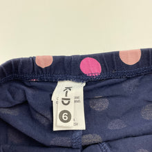 Load image into Gallery viewer, Girls KID, navy spotted leggings, Inside leg: 45cm, GUC, size 6,  