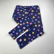 Load image into Gallery viewer, Girls KID, navy spotted leggings, Inside leg: 45cm, GUC, size 6,  