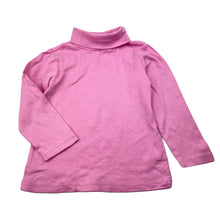 Load image into Gallery viewer, Girls H&amp;T, pink cotton roll neck top / skivvy, EUC, size 3,  