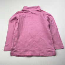 Load image into Gallery viewer, Girls H&amp;T, pink cotton roll neck top / skivvy, EUC, size 3,  