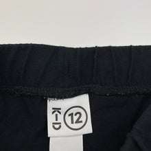 Load image into Gallery viewer, Boys KID, black cotton shorts, elasticated, GUC, size 12,  