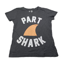 Load image into Gallery viewer, Unisex Cotton On, grey cotton tee / top, shark, FUC, size 7,  