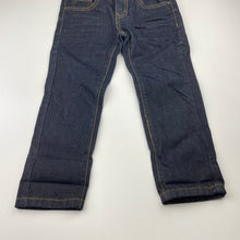 Load image into Gallery viewer, Boys Indie, dark denim jeans, adjustable, Inside leg: 40cm, GUC, size 3,  