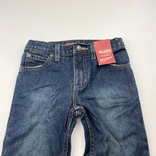 Load image into Gallery viewer, Boys ARIZONA JEANS CO, relaxed fit dark denim jeans, adjustable, Inside leg: 36cm, NEW, size 3,  