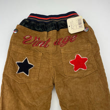 Load image into Gallery viewer, Boys fleece lined, corduroy winter pants, elasticated, Inside leg: 43cm, NEW, size 5-6,  