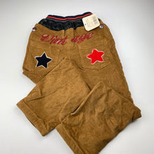 Load image into Gallery viewer, Boys fleece lined, corduroy winter pants, elasticated, Inside leg: 43cm, NEW, size 5-6,  