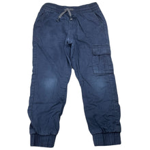 Load image into Gallery viewer, Boys Milkshake, lined navy cotton cargo pants, elasticated, Inside leg: 40cm, FUC, size 4,  
