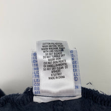 Load image into Gallery viewer, Boys Official AFL, Carlton Blues fleece lined track pants, elasticated, Inside leg: 48cm, EUC, size 6,  