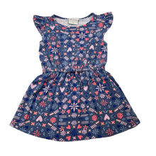 Load image into Gallery viewer, Girls B Collection, floral cotton casual dress, wash fade, FUC, size 2, L: 43cm