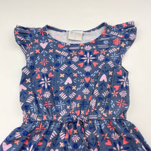 Load image into Gallery viewer, Girls B Collection, floral cotton casual dress, wash fade, FUC, size 2, L: 43cm