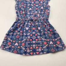 Load image into Gallery viewer, Girls B Collection, floral cotton casual dress, wash fade, FUC, size 2, L: 43cm