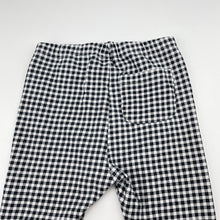 Load image into Gallery viewer, Girls Uniqlo, checked stretchy leggings / bottoms, elasticated, Inside leg: 29cm, GUC, size 2,  