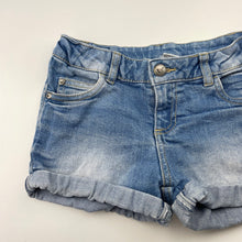 Load image into Gallery viewer, Girls Target, blue stretch denim shorts, adjustable, FUC, size 5,  