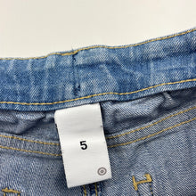 Load image into Gallery viewer, Girls Target, blue stretch denim shorts, adjustable, FUC, size 5,  
