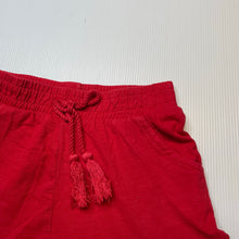 Load image into Gallery viewer, Girls Brilliant Basics, red cotton shorts, elasticated, GUC, size 5,  