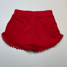 Load image into Gallery viewer, Girls Brilliant Basics, red cotton shorts, elasticated, GUC, size 5,  