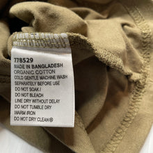 Load image into Gallery viewer, Unisex Favourites, khaki organic cotton long sleeve tee / top, GUC, size 2,  