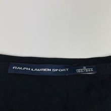 Load image into Gallery viewer, Womens Ralph Lauren Sport, black pima cotton long sleeve v-neck top, L: 58cm, armpit to armpit: 40cm, shoulder to cuff: 56cm, EUC, size XS-S,  