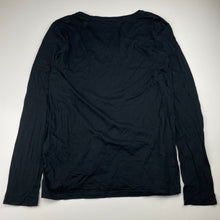 Load image into Gallery viewer, Womens Ralph Lauren Sport, black pima cotton long sleeve v-neck top, L: 58cm, armpit to armpit: 40cm, shoulder to cuff: 56cm, EUC, size XS-S,  