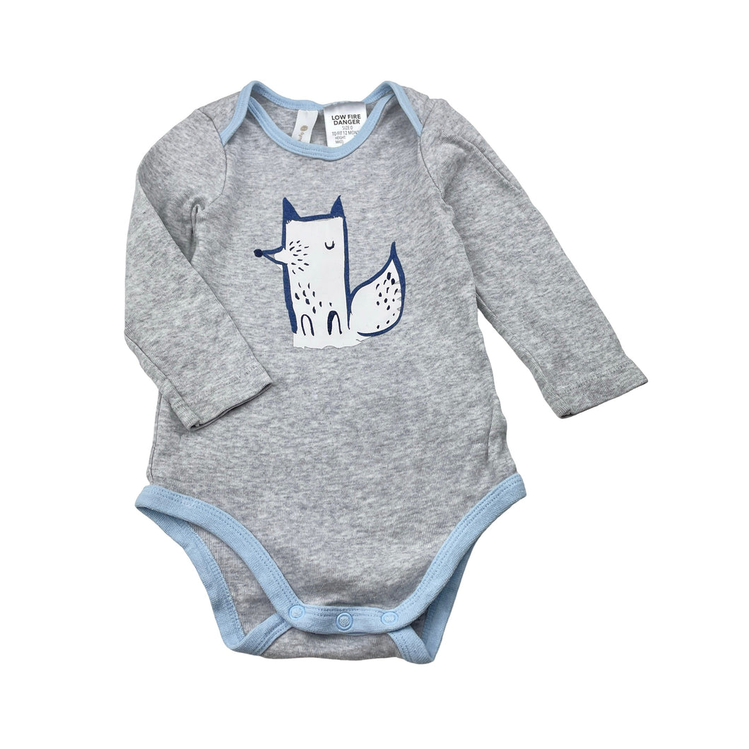 Unisex Dymples, cotton bodysuit / romper, fox, FUC, size 0,  