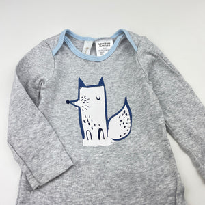 Unisex Dymples, cotton bodysuit / romper, fox, FUC, size 0,  