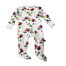Load image into Gallery viewer, Girls BLOSSOM &amp; GUMNUT, floral lightweight stretchy bamboo blend zip romper, GUC, size 00,  