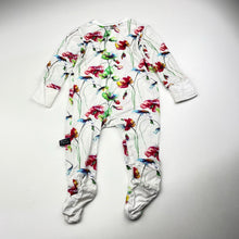 Load image into Gallery viewer, Girls BLOSSOM &amp; GUMNUT, floral lightweight stretchy bamboo blend zip romper, GUC, size 00,  
