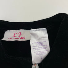 Load image into Gallery viewer, Girls LJ Fashions, black velvet bolero jacket / top, GUC, size 6,  