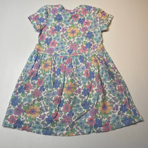Girls Cotton On, floral cotton casual dress, marks on skirt, FUC, size 6, L: 57cm