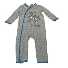 Load image into Gallery viewer, Boys Tiny Little Wonders, grey cotton romper, dog, GUC, size 0,  
