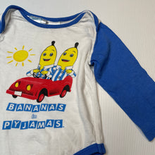 Load image into Gallery viewer, Unisex BANANAS in PYJAMAS, cotton bodysuit / romper, wash fade, FUC, size 0,  