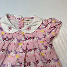Load image into Gallery viewer, Girls Hatley, lined cotton dress, horses, FUC, size 0, L: 38cm