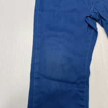 Load image into Gallery viewer, Boys United Colors of Benetton, blue stretch cotton pants, adjustable, Inside leg: 30.5cm, FUC, size 2,  