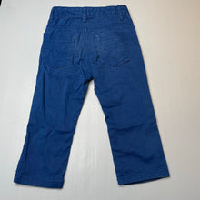 Load image into Gallery viewer, Boys United Colors of Benetton, blue stretch cotton pants, adjustable, Inside leg: 30.5cm, FUC, size 2,  