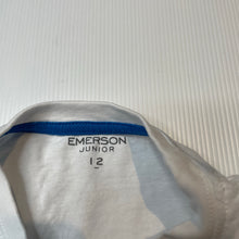 Load image into Gallery viewer, Boys Emerson, white cotton long sleeve tee / top, GUC, size 12,  