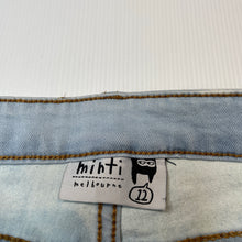 Load image into Gallery viewer, Boys Minti, embroidered stretch denim shorts, adjustable, GUC, size 12,  