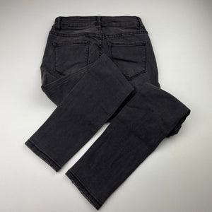 Womens Seed, charcoal stretch denim jeans, W: 30cm across unstretched, Inside leg: 65.5cm, NEW, size 6,  
