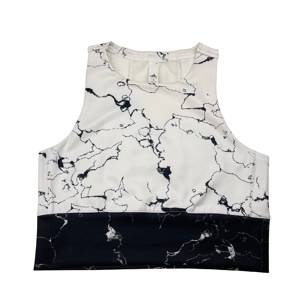 Womens Adidas, Climacool cropped sports / activwear top, L: 36cm, armpit to armpit: 36.5cm, light mark neck, FUC, size S,  