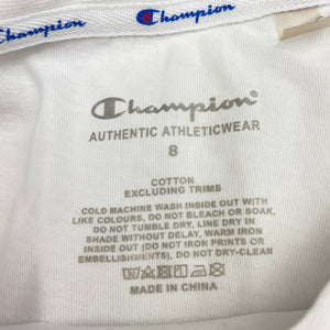 Womens Champion, Authentic cropped cotton tee / top, L: 42cm, armpit to armpit: 43cm, small marks front, FUC, size 8,  