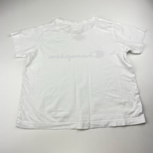Womens Champion, Authentic cropped cotton tee / top, L: 42cm, armpit to armpit: 43cm, small marks front, FUC, size 8,  