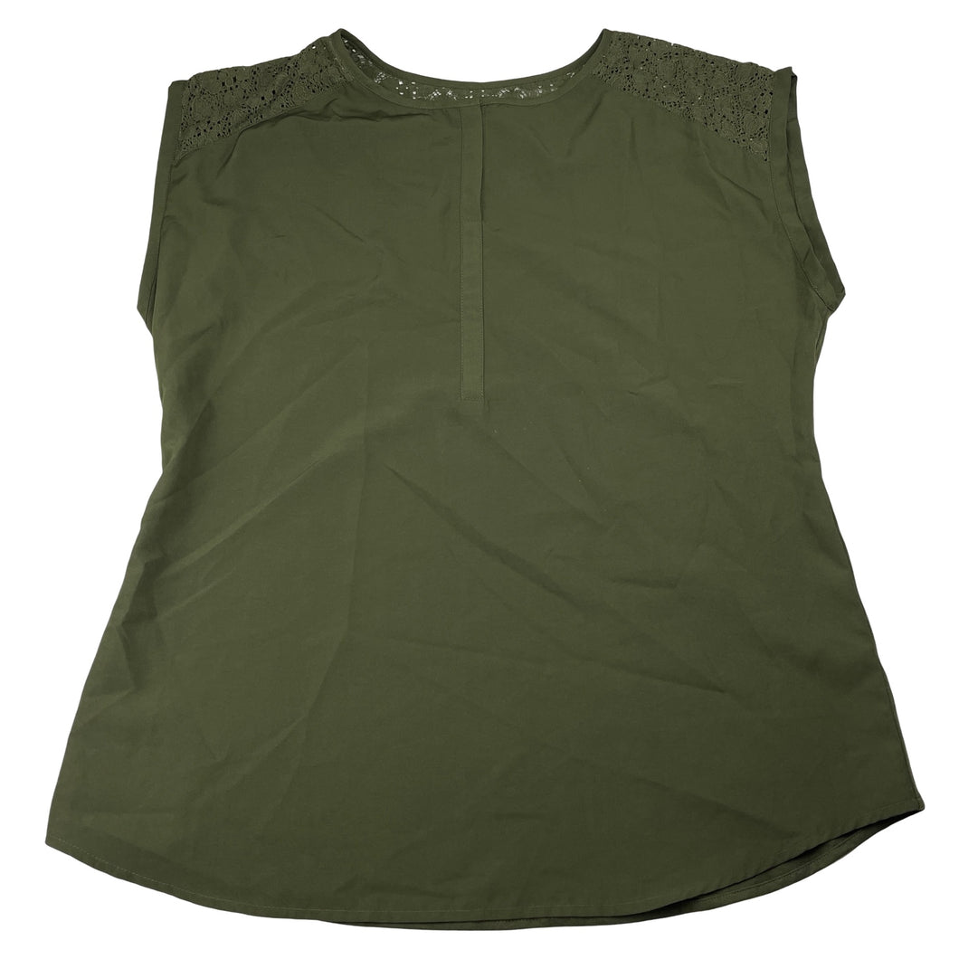 Womens VAN HEUSEN, khaki lightweight blouse / top, L: 60cm approx, armpit to armpit: 49cm, EUC, size S,  