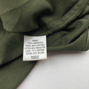 Womens VAN HEUSEN, khaki lightweight blouse / top, L: 60cm approx, armpit to armpit: 49cm, EUC, size S,  