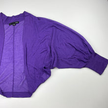Load image into Gallery viewer, Womens SABA, purple lightweight knit shrug cardigan / top, L: 43cm, GUC, size 10,  